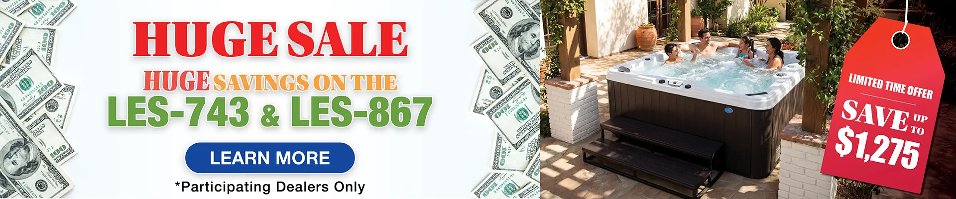 Calspas hot tub being used in a family setting - Casper